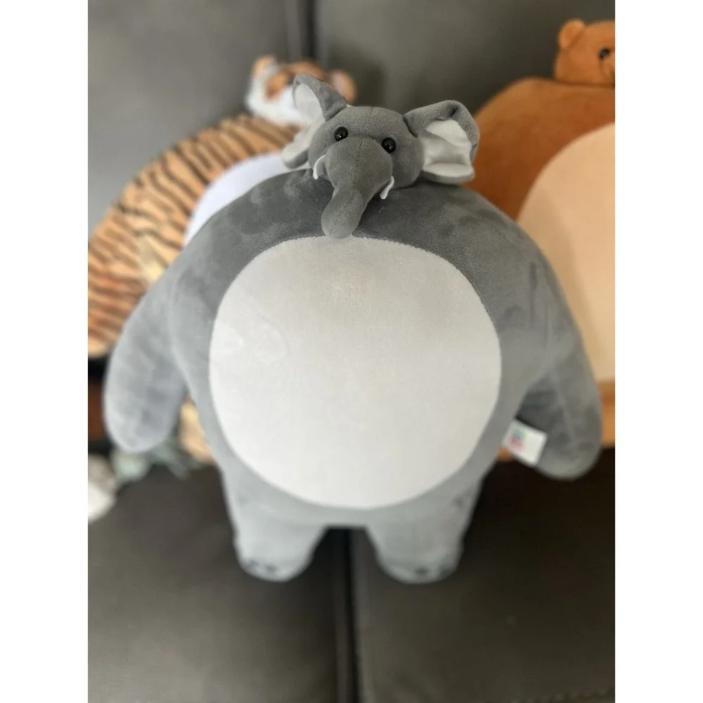 Go! Mini‎ Head Animal Plush's Elephant Tiger And A Bear Lot Of 3